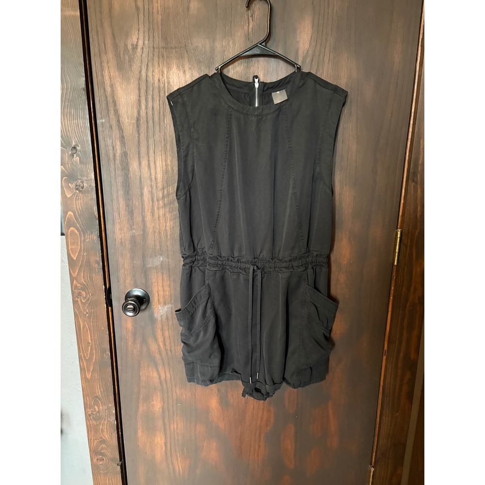 Calia by Carrie Underwood Womens Black Sleeveless Cargo Romper Size Medium M
